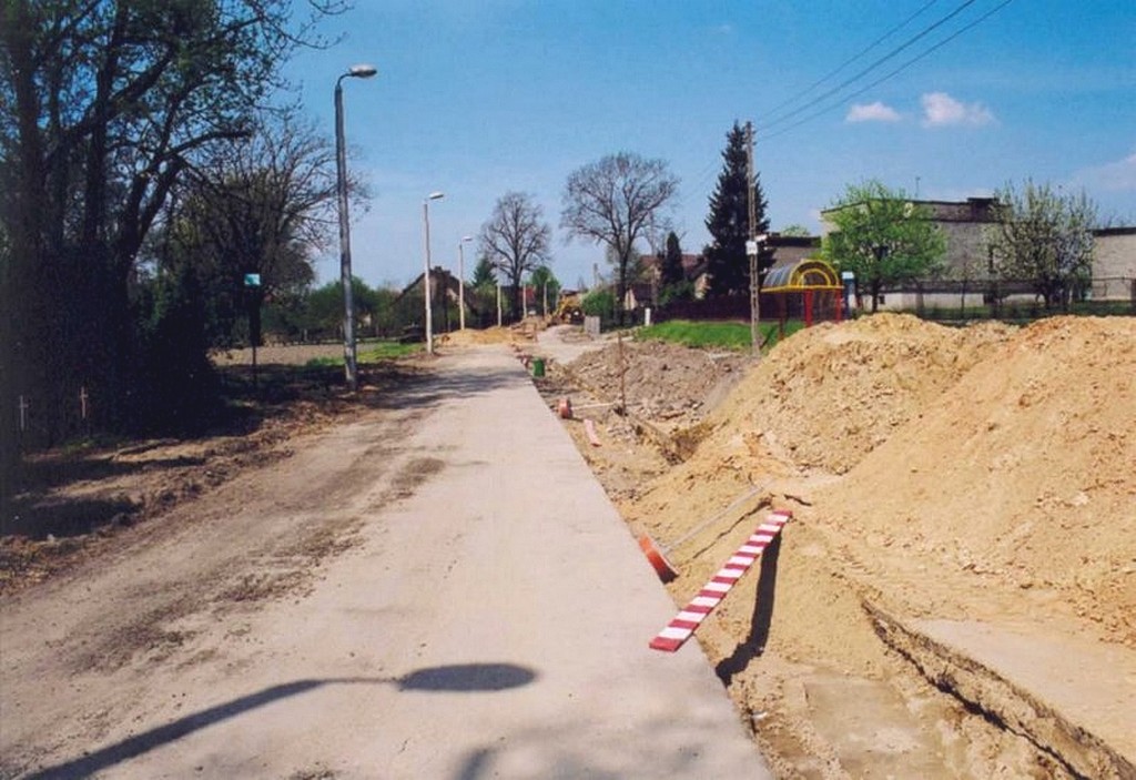 ul. Elsnera w
czasie budowy kanalizacji